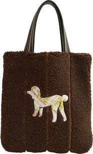 Lost Pattern "Pan Pan" Shearling Tote Bag