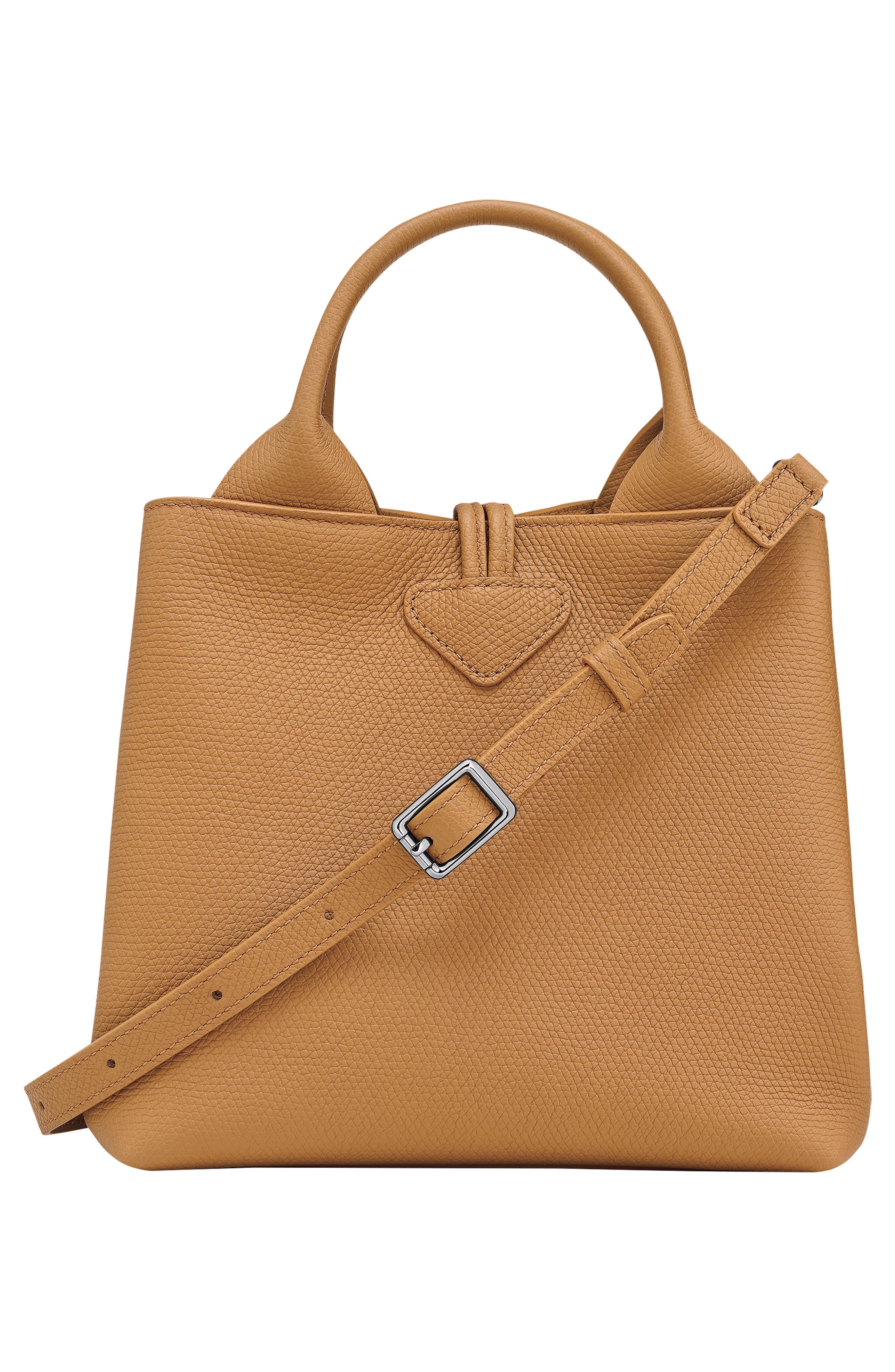 Longchamp Small Le Roseau Leather Tote, Alternate, color, 