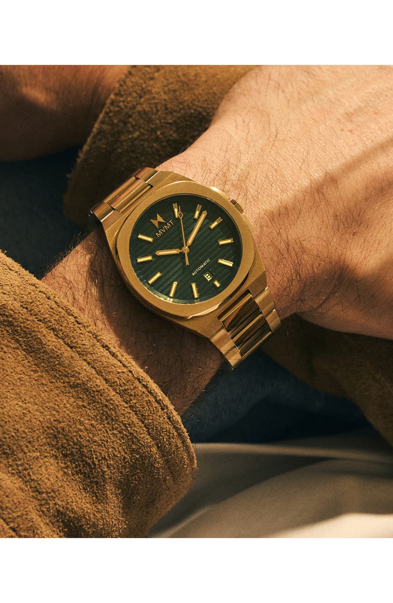 MVMT Odyssey II Automatic Bracelet Watch, 40mm, Alternate, color, Green