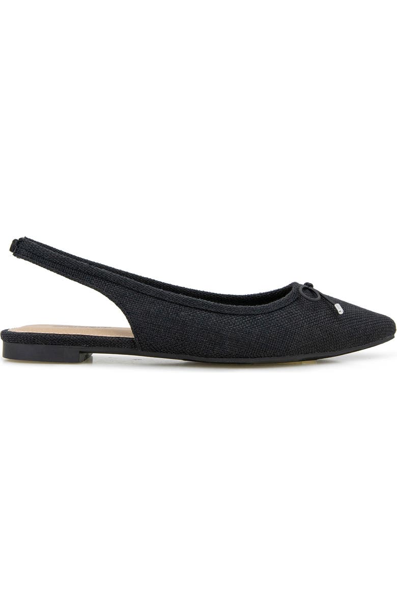 Esprit Petria Slingback Flat, Alternate, color, Black Linen
