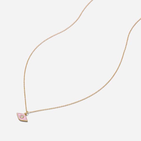 Pink Evil Eye Necklace