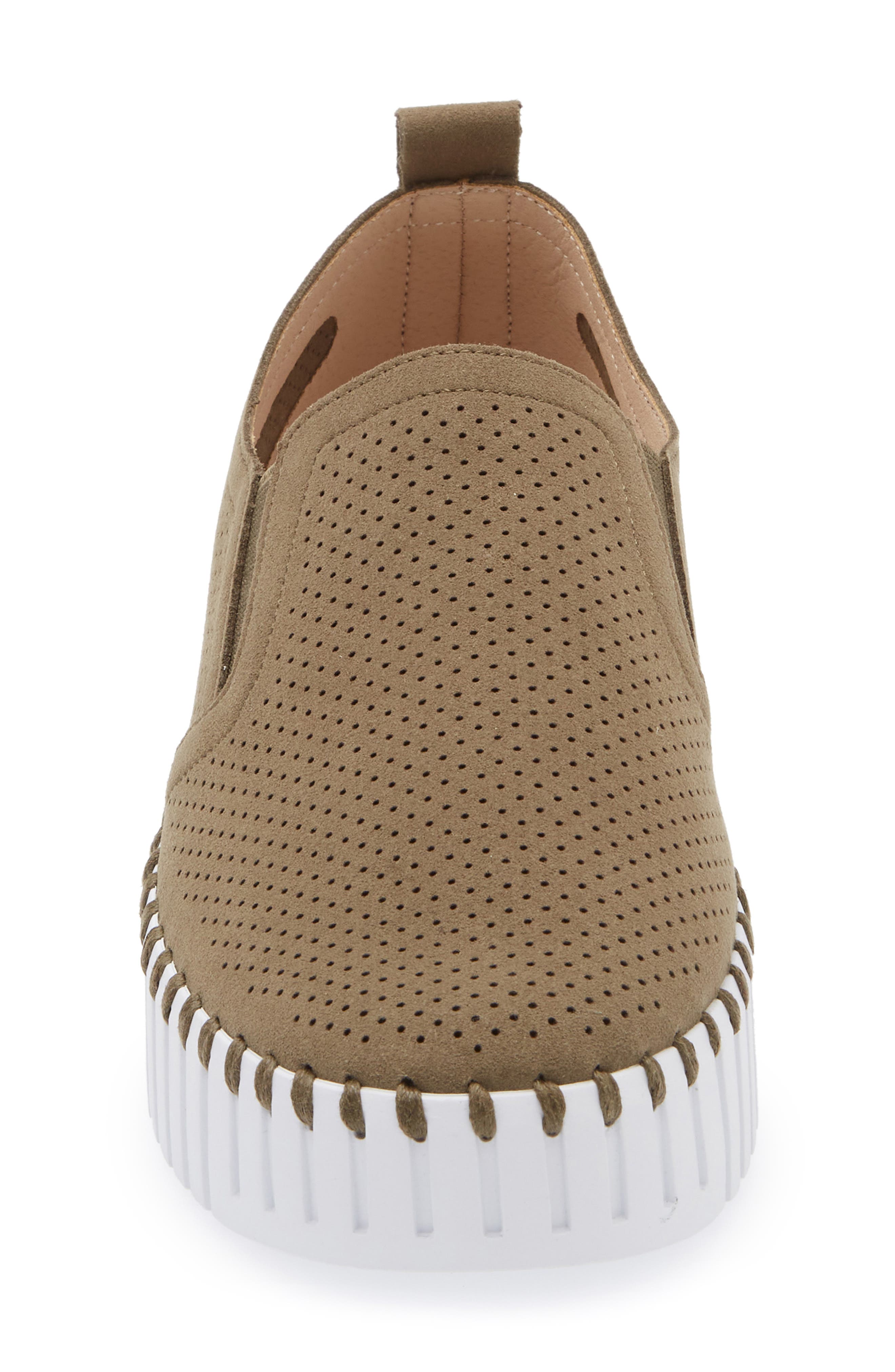 Ilse Jacobsen Tulipu Perforated Platform Sneaker, Alternate, color, Deep Olive