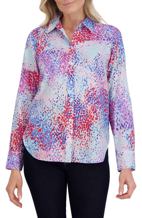 Meghan Multicolor Cotton Button-Up Shirt