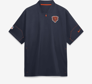 Nike Men's Nike Navy Chicago Bears Sideline Short Sleeve Quarter-Zip Coaches Jacket