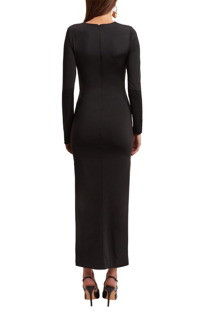 Bardot Neve Long Sleeve Maxi Dress, Alternate, color, Black