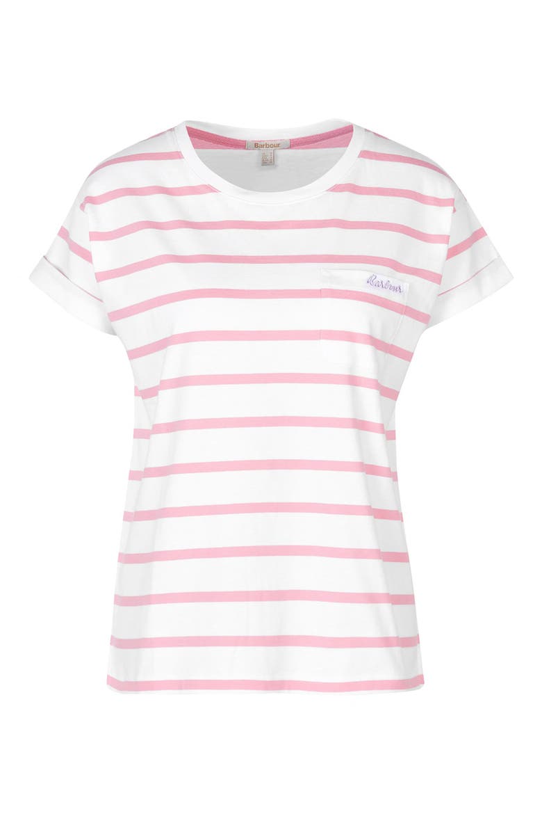Otterburn Stripe T-Shirt, Alternate, color, WHITE/ HIBISCUS