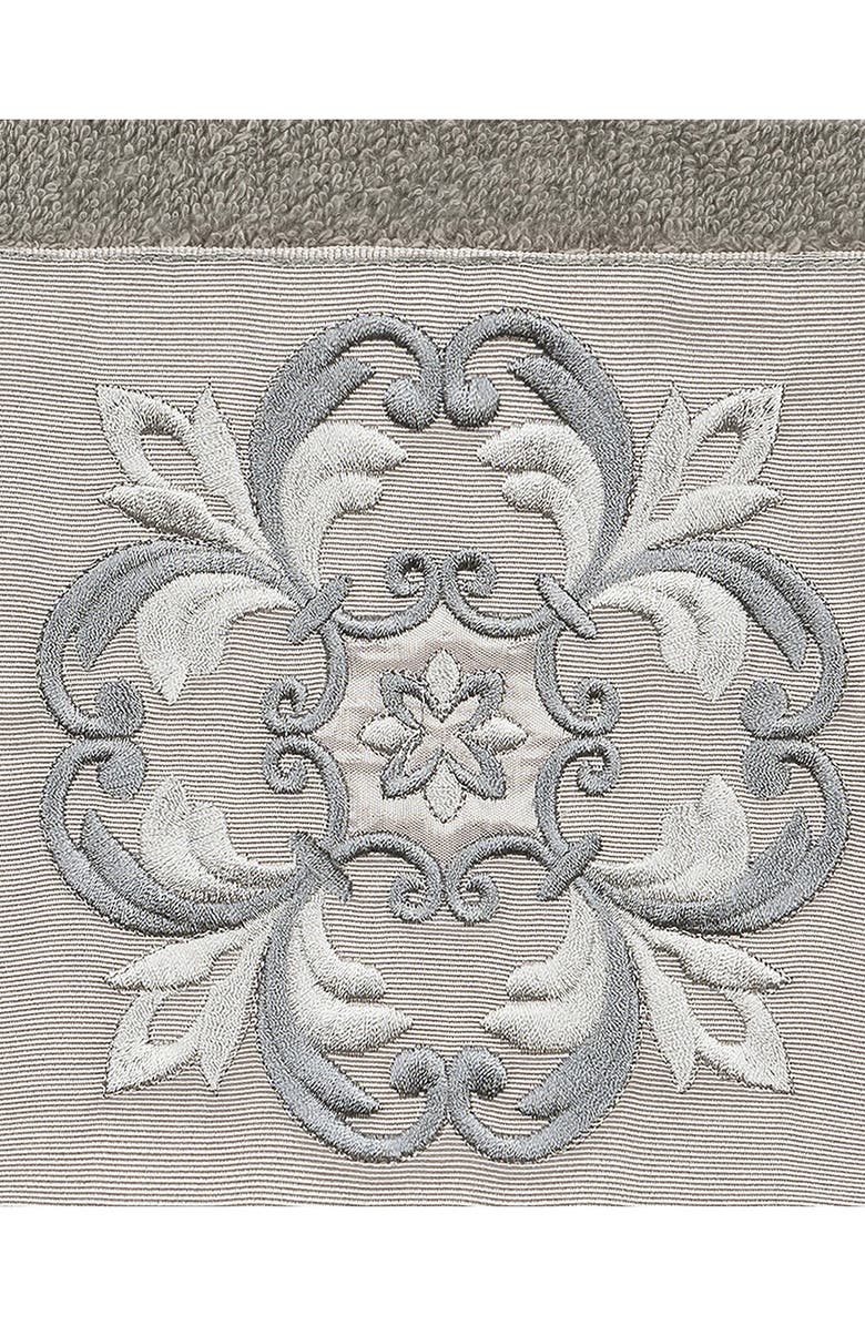Linum Home Textiles Alyssa 3-Piece Embellished Towel - Dark Gray, Alternate, color, Dark Gray