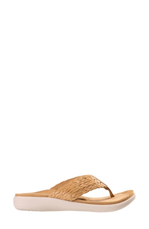 Revitalign Yumi Raffia Flip Flop In Brown