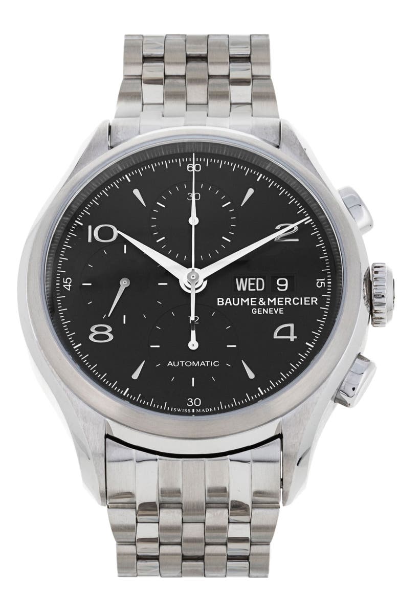 Watchfinder & Co. Baume & Mercier Preowned 2020 Clifton M0A10212 Automatic Bracelet Watch, 43mm, Main, color, Black