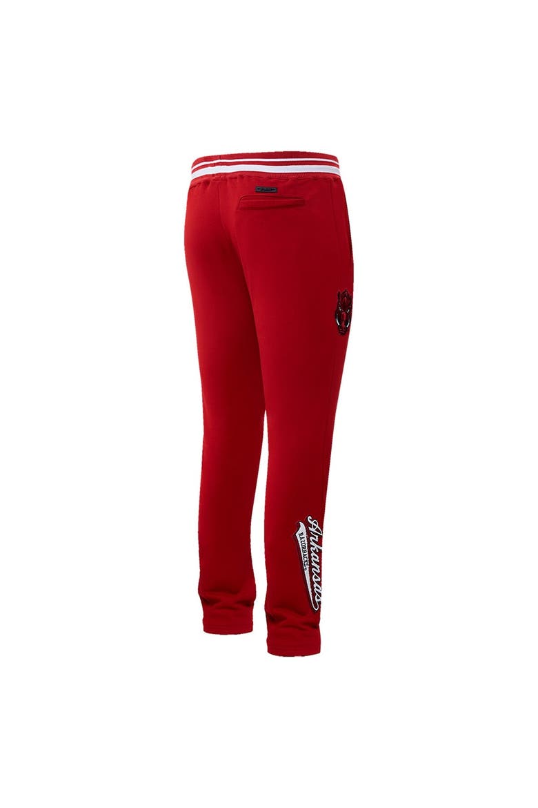Men's Pro Standard Cardinal Arkansas Razorbacks Script Tail Fleece Sweatpants, Alternate, color, Cardinal