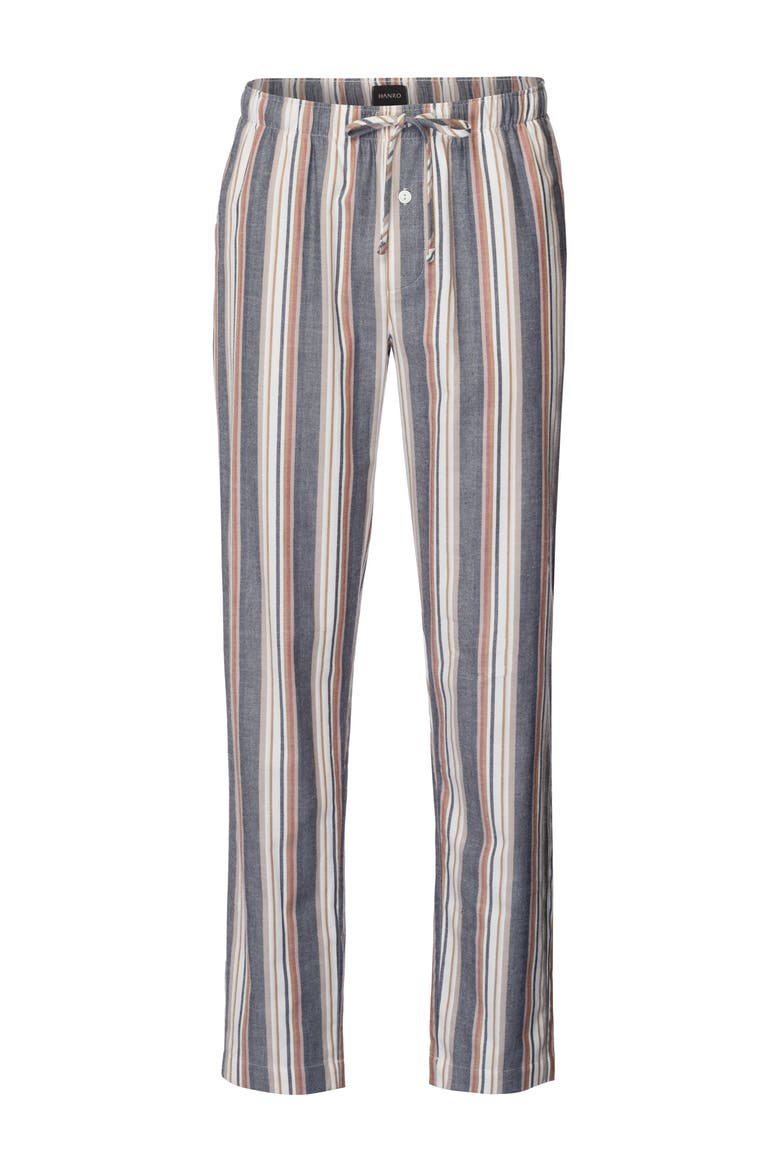Cozy Comfort 100% Woven Cotton Flannel Pants, Main, color, Redwood Stripe
