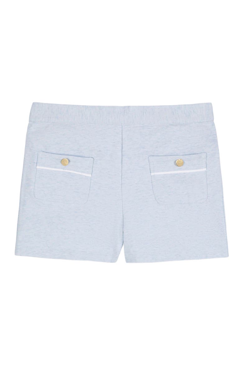 Girls' Organic French Terry Pull-On Short, Toddler, Alternate, color, Light Blue Heather