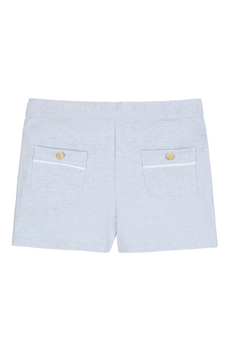 Hope & Henry Girls' Organic French Terry Pull-On Short, Kids, Main, color, Light Blue Heather