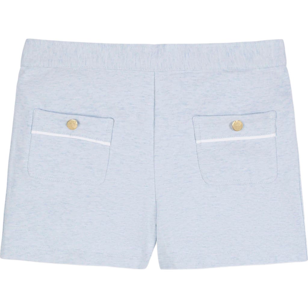 Hope & Henry Girls' Organic French Terry Pull-On Short, Kids in Light Blue Heather at Nordstrom, Size 6
