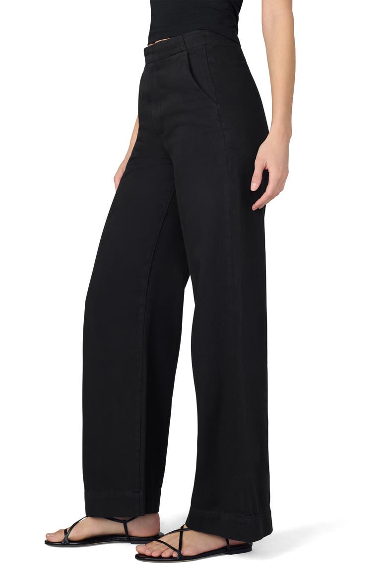 The Clean Wide Leg Trouser, Alternate, color, BLACK
