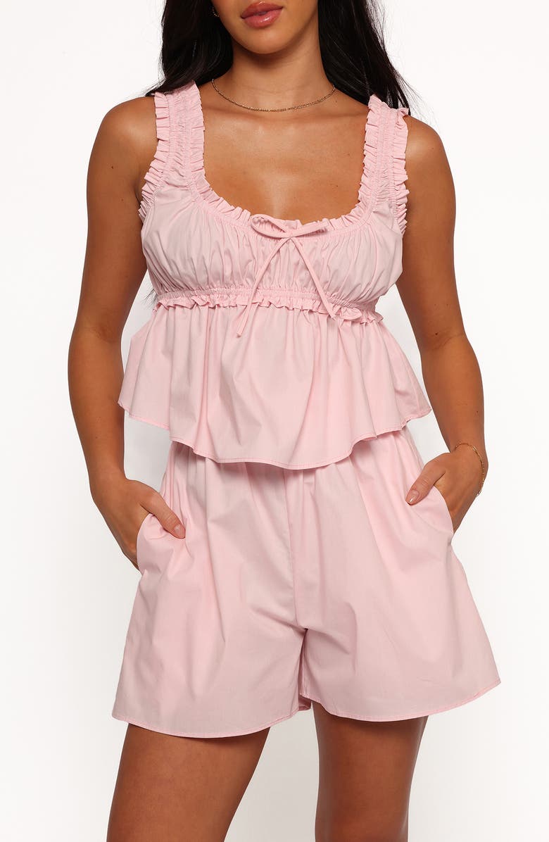 Petal & Pup Sharie Cotton Babydoll Tank & Shorts Set, Alternate, color, Pink