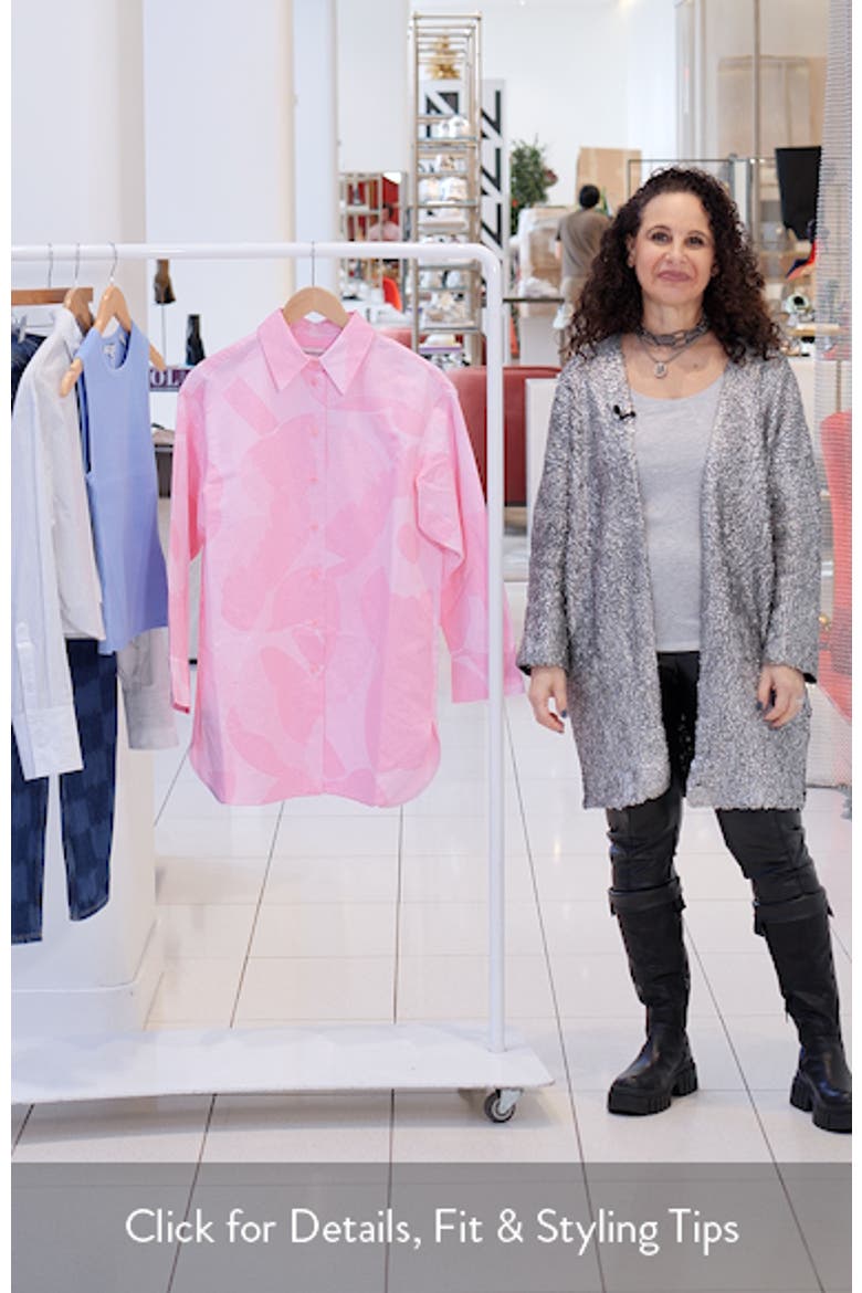 Heitto Unikko Floral Cotton & Linen Button-Up Shirt video