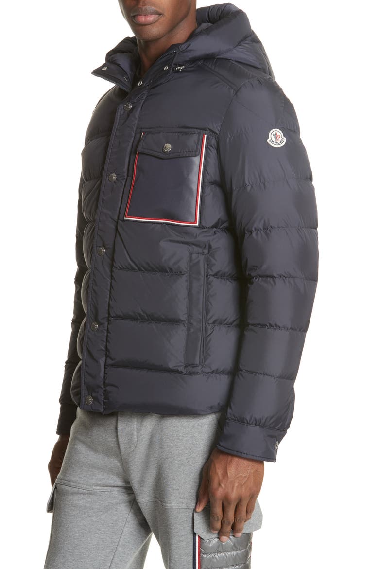 Prevot Giubbotto Front Pocket Down Jacket, Main, color, NAVY