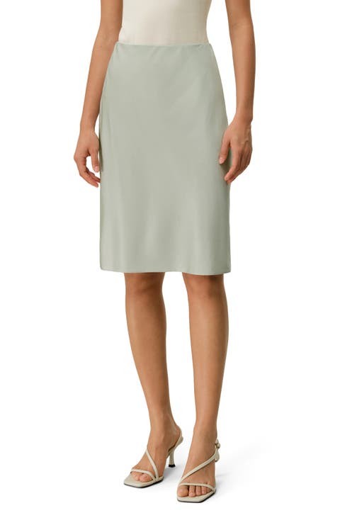 Women's Stretchy Charmeuse Silk Minimalist Skirt