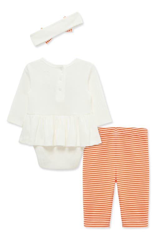 Little Me Halloween Candy Corn Bodysuit, Leggings & Headband Set In Multi