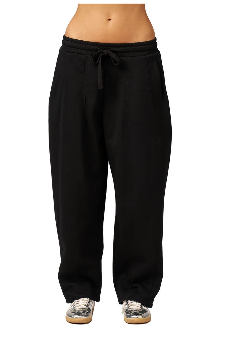 Cozy Coast Airport Princess Seam Sweatpants, Main, color, Black