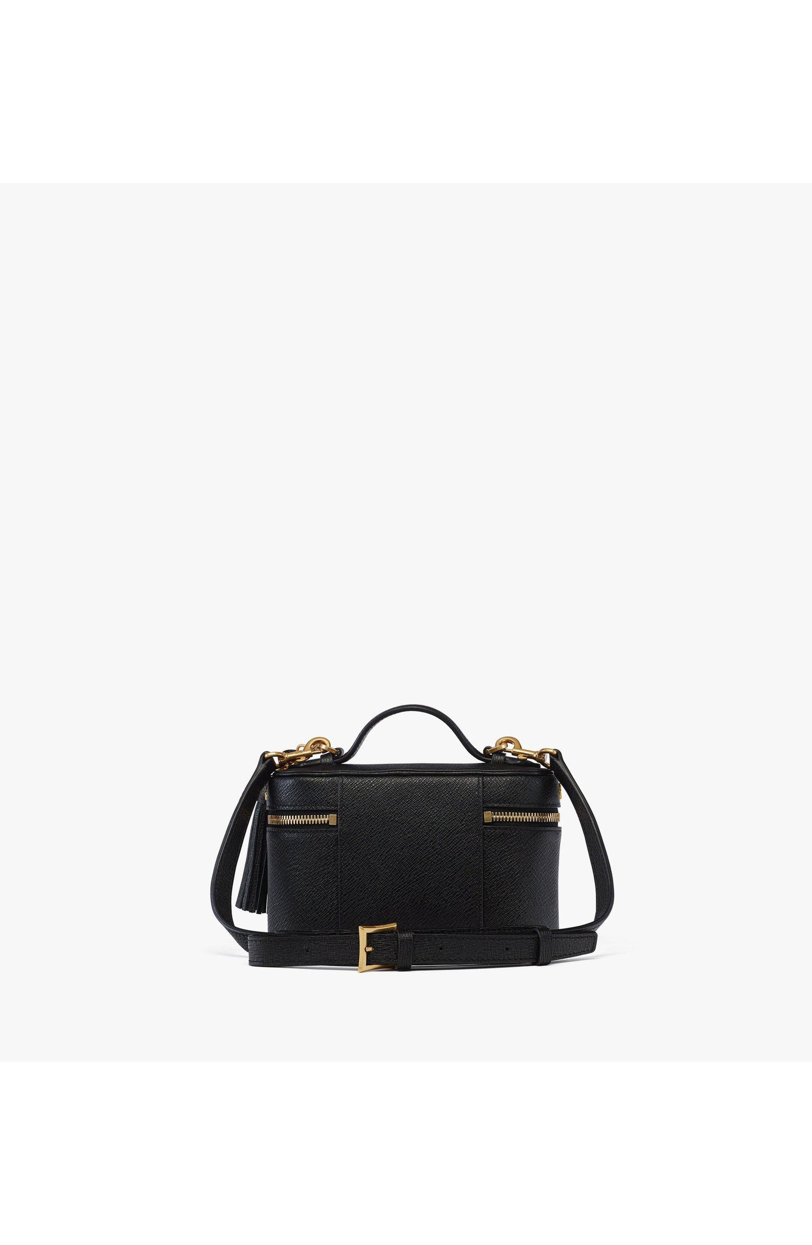 Mini Pina Vanity Case in Studded Calfskin, Alternate, color, Black