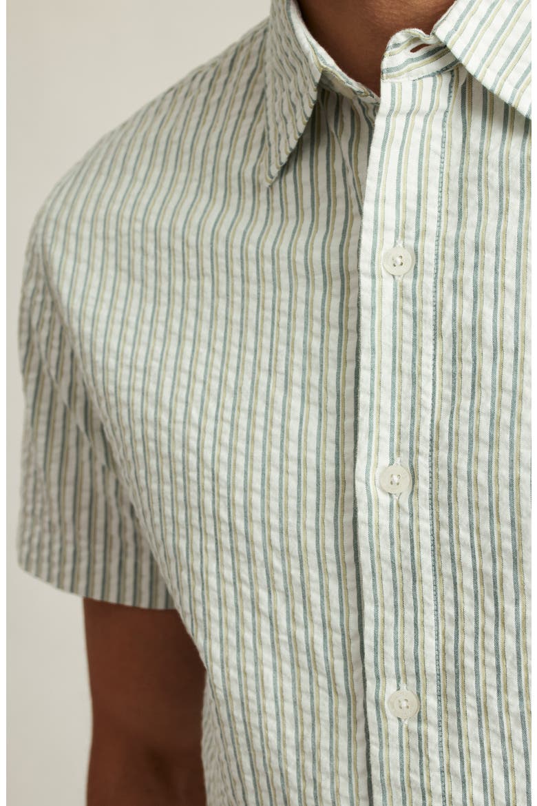 Riviera Seersucker Slim Fit Short Sleeve Button-Up Shirt, Alternate, color, JACQUE STRIPE