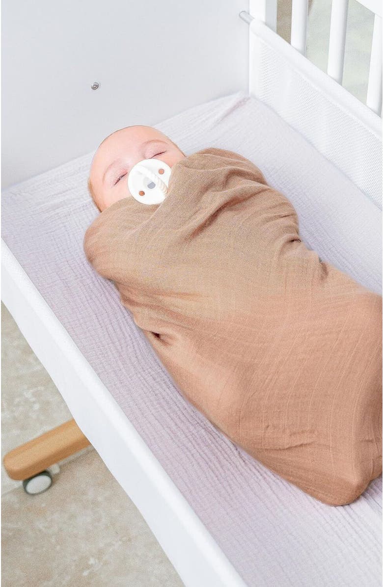 Comfy Cubs Muslin Swaddle Blanket, 2 Pack, Alternate, color, Cedar & Caramel