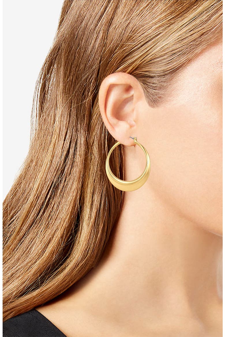 Oval Hoop Earrings, Alternate, color, GOLD