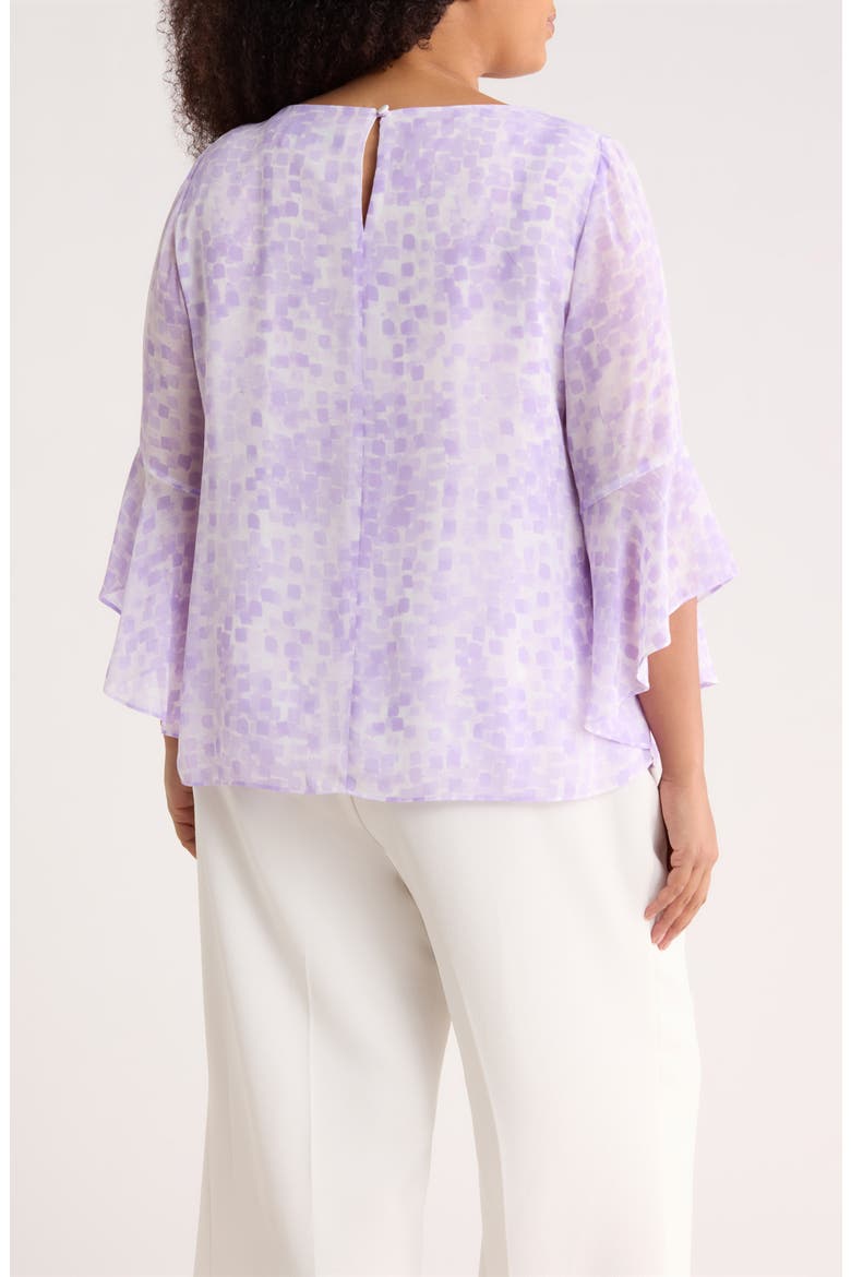 Ruffle Sleeve Top, Alternate, color, LAVENDER MIST MULTI