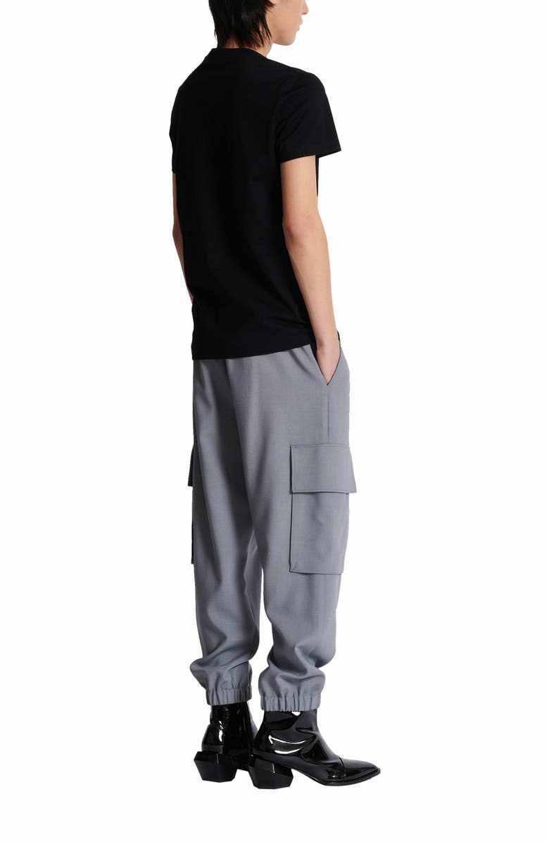 Balmain T-Shirt With Vintage Gel Balmain Logo, Alternate, color,