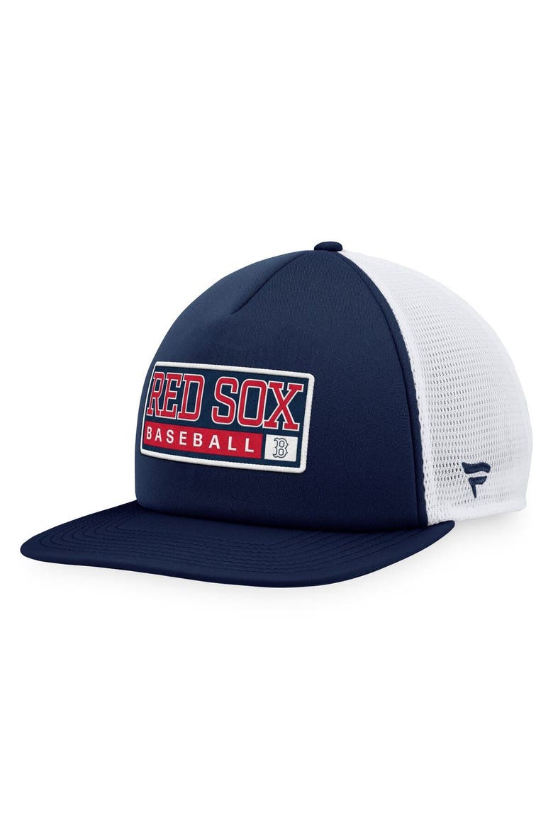 Men's Majestic Navy/White Boston Red Sox Foam Trucker Snapback Hat, Main, color, Navy