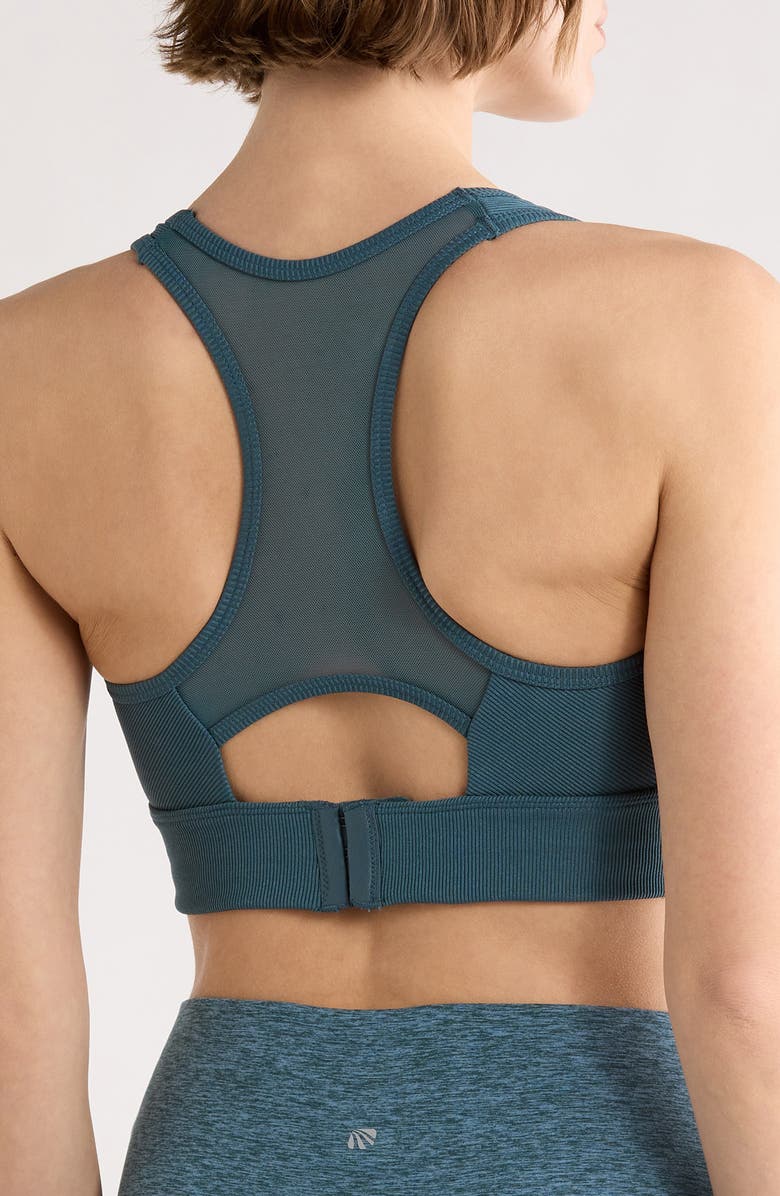 MARIKA Nina Racerback Sports Bra, Alternate, color, Tidal