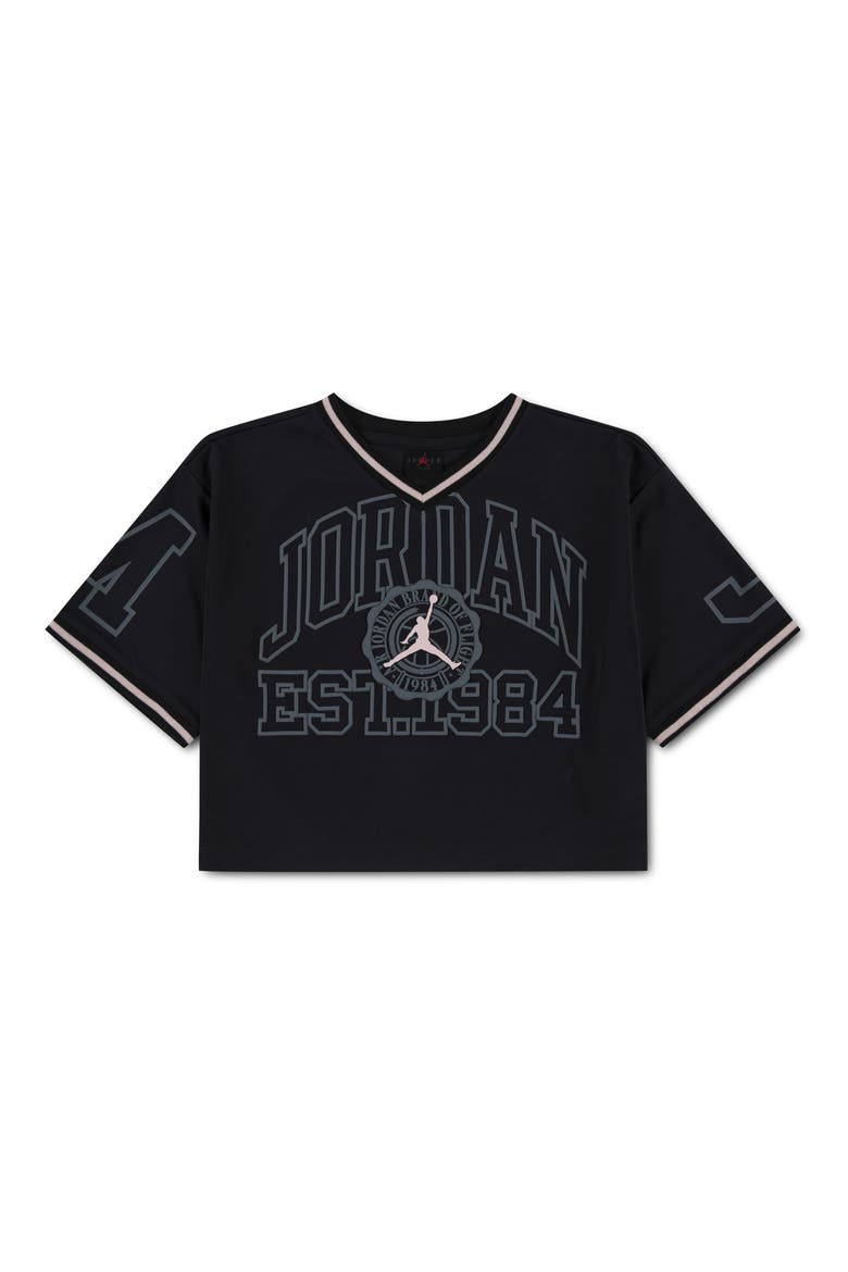 Kids' Crop Boxy Fit Tee, Main, color, BLACK