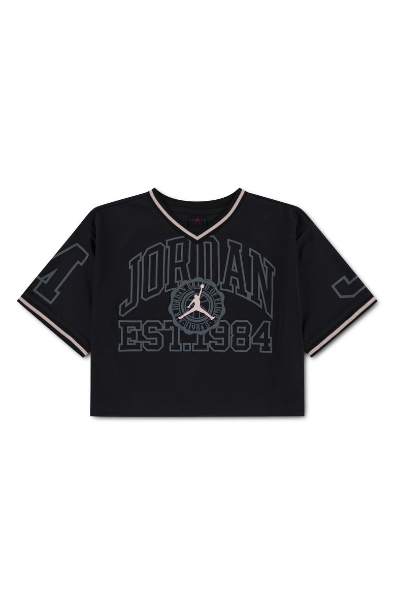 Jordan Kids' Crop Boxy Fit Tee, Main, color, Black
