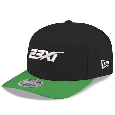 Men's New Era Black/Green 23XI Racing 9SEVENTY Team Adjustable Hat