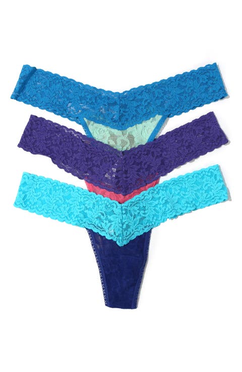 Low Rise Lace Thong - Pack of 3