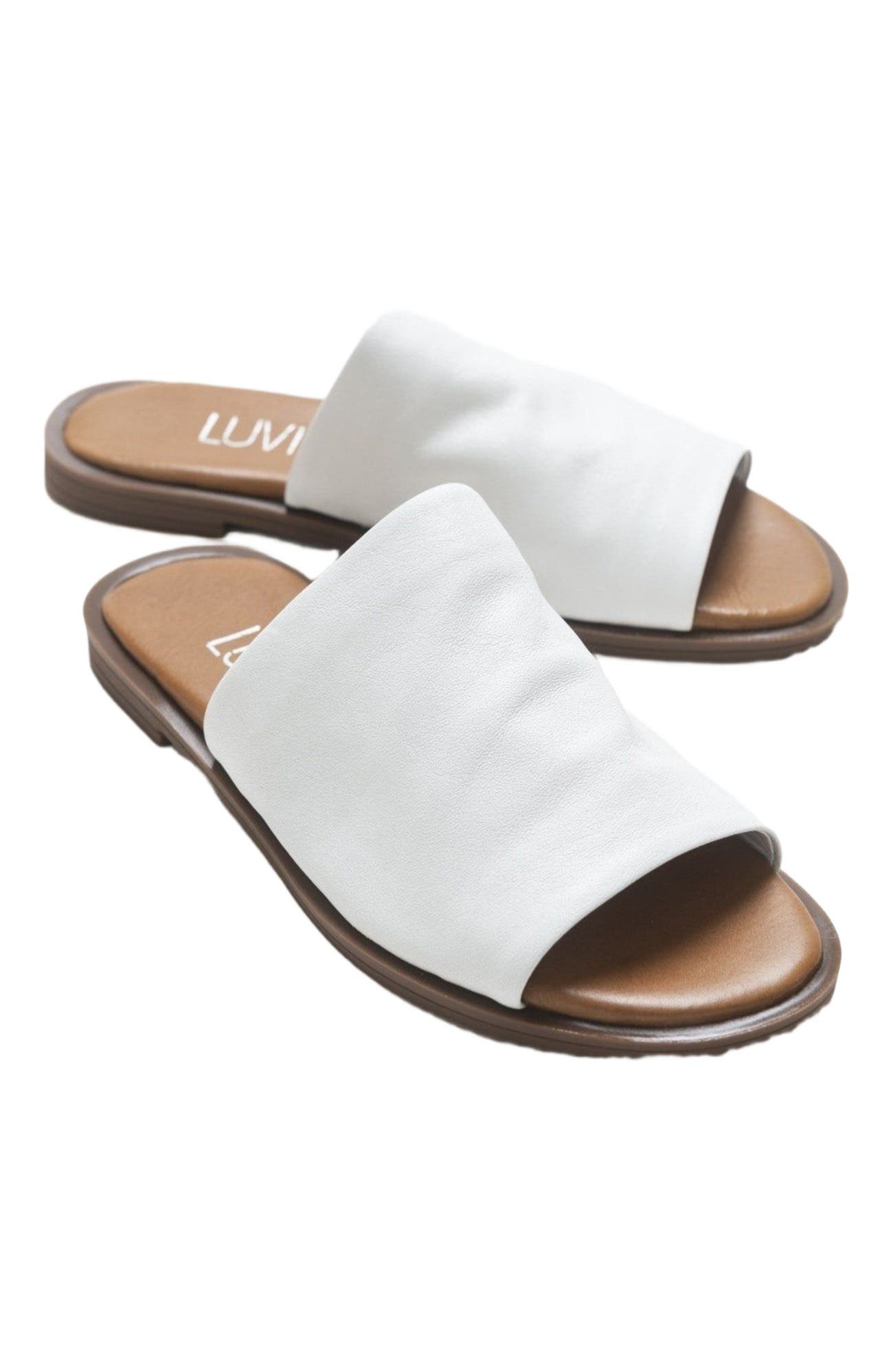 Clau Leather Sandal, Main, color, White Leather