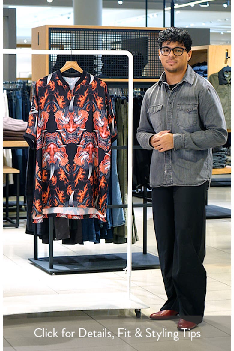 N*O様 Y-3 シャツドッキング カットソー archive Y2K Y-3 Satin Yaksha Graphic Jersey Polo (Men) | Nordstrom