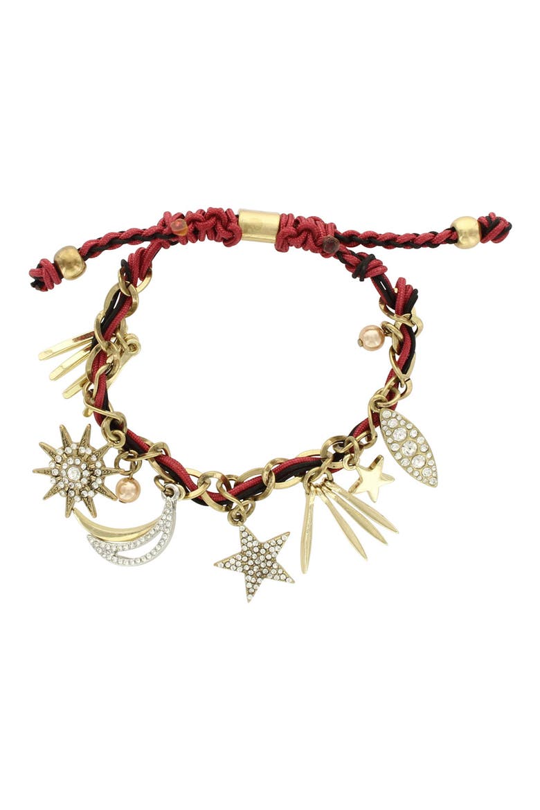 Celestial Charm Slider Bracelet, Main, color, GOLD / MULTI