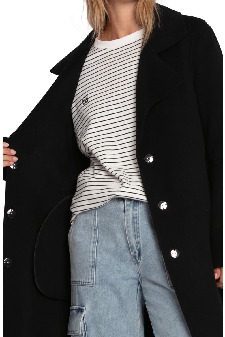 Ex-Boyfriend Wool Blend Maxi Coat, Alternate, color, BLACK