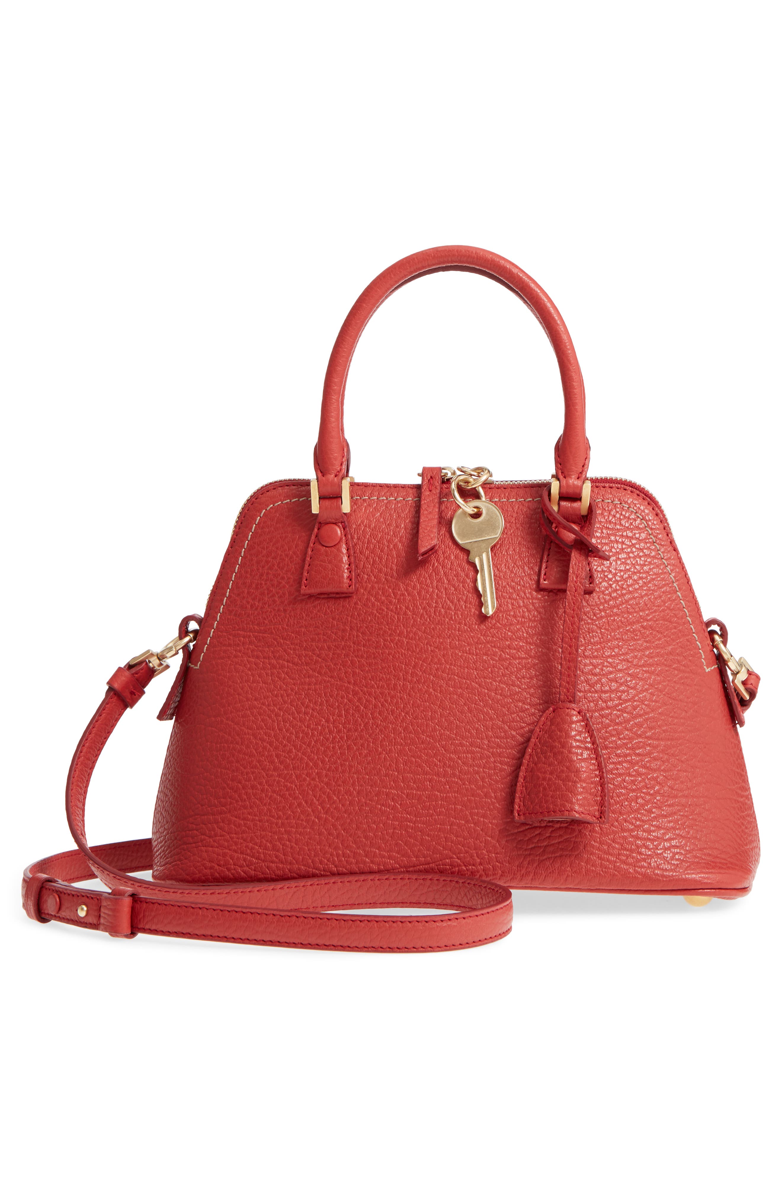 Maison Margiela Small 5AC Calfskin Leather Handbag, Alternate, color, 