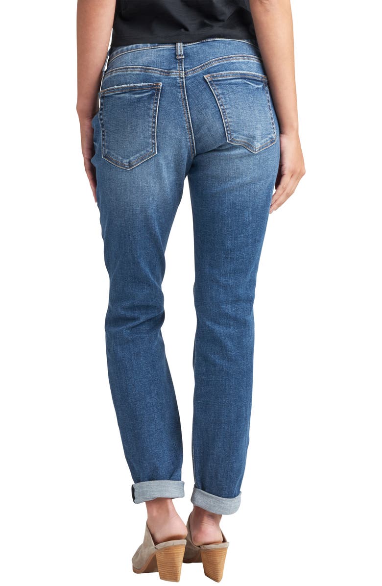 Silver Jeans Co. Ripped Mid Rise Boyfriend Jeans, Alternate, color, 