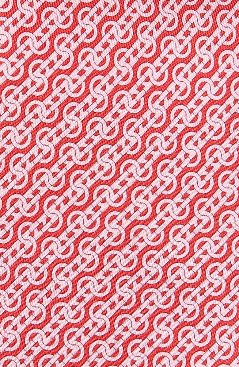 FERRAGAMO Trofeo Gancini Silk Tie, Alternate, color, Rosso/ Rosa