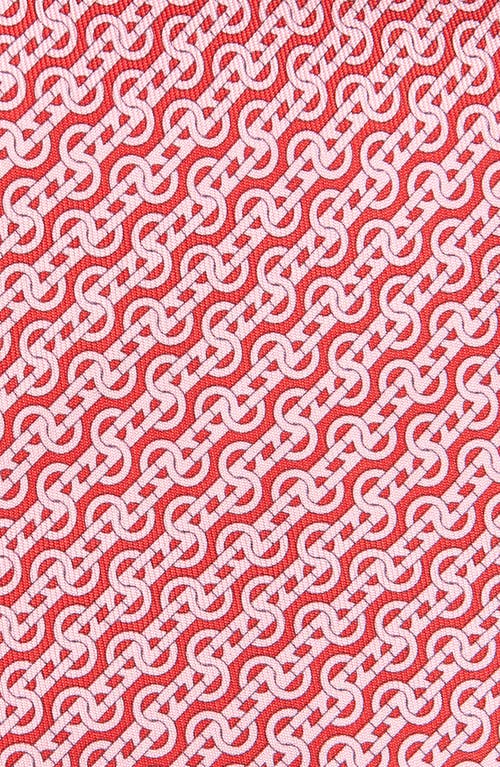 Ferragamo Trofeo Gancini Silk Tie In Red