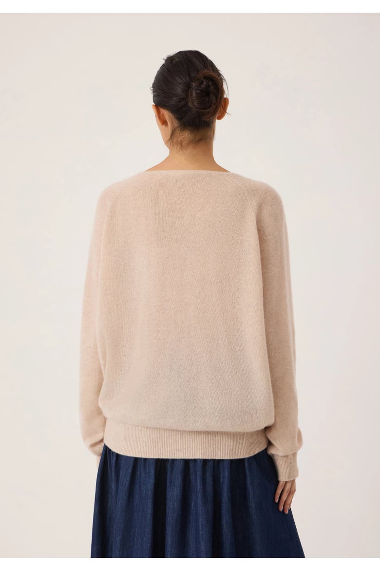 Constance Cashmere V Jumper, Alternate, color, Oatmeal