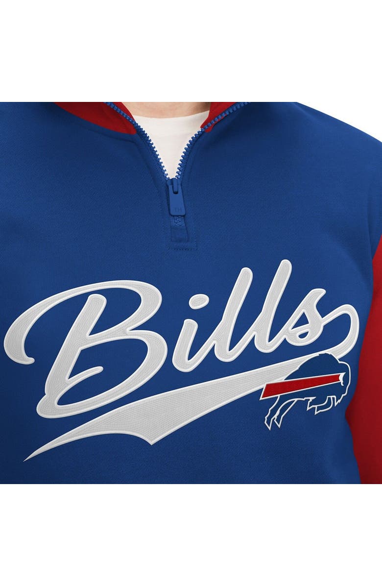 Tommy Hilfiger Men's Tommy Hilfiger Royal/Red Buffalo Bills Aiden Quarter-Zip Sweatshirt, Alternate, color, Royal