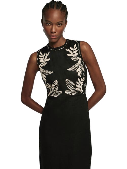MINT VELVET MINT VELVET EMBROIDERED MIDI DRESS