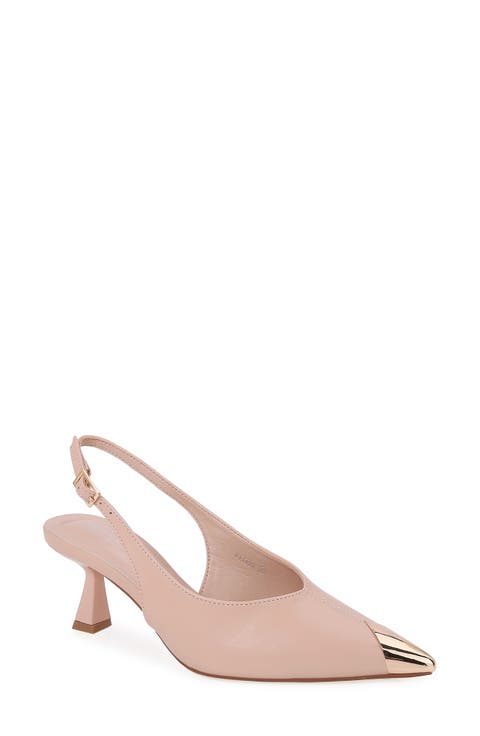 Vianna Cap Toe Slingback Pump (Women)