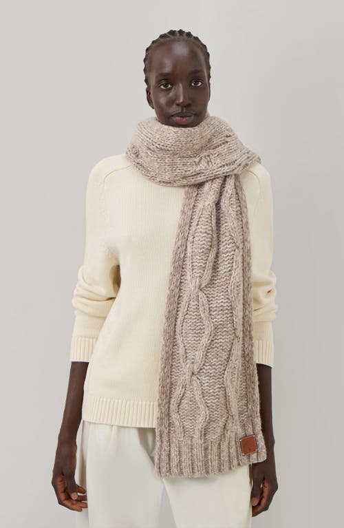 Mulberry Pimlico Chunky Knit Scarf In Eggshell/maple